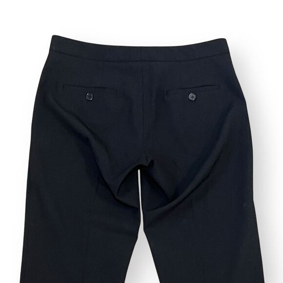 Theory Black Ibbey Dress Pants Womens 4 Low Rise Wool Stretch Ankle Slits USA - Picture 5 of 10